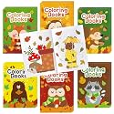 72Pcs Animal Theme Coloring Books for Kids Bulk Fall Mini Coloring Booklet Autumn DIY Art Drawing Book with Squirrel Hedgehog for Toddlers Halloween Thanksgiving Birthday Party Favor Goodie Bag Filler