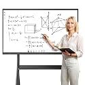 75'' Smart Board, 4K UHD Interactive Touchscreen Whiteboard, Android 14 8+128GB Wireless Smartboard for Classroom Home Office Studio