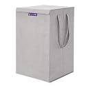 Non Woven 75 LTR Laundry Basket for Clothes with Lid | Garment Protector Cover Foldable | Laundry Bag for Clothes | Clothes Basket | Basket for Garment Protector Cover (36x36x53cm, Grey) Grey0029