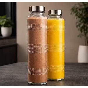 750 ML Glass Water Bottle with Stainless