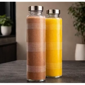 750 ML Glass Water Bottle with Stainless