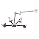 750W Wall Mounted Hair Dryer with Infrared Heat Bulbs 5 Heads Salon Hair Color Processor Temperature Adjustable Hairdressing Dryer Infrared Hair Treatment Perm Machine (White)