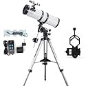 750x 150mm Mirror Newton Telescope high Power Equatorial deep Space Observation with Tripod and Motor