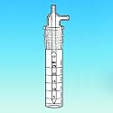 7531-10 Impinger, Complete with Open Tube End Inlet/Outlet Stopper, Calibrated Nozzle, 25 mL Capacity