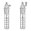 7531-29 Impinger, Complete with 12/5 Socket Inlet, 12/5 Ball Outlet Stopper, Calibrated Nozzle, 25 mL Capacity