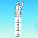 7531-36 Stopper Impinger, 12/5 Socket Inlet, 12/5 Ball Outlet, 24/40, Open Tube End Nozzle