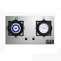 75Cm Built-In Gas Stove,Stainless Steel Table-Top Cooking,2 Cast Iron Portable Hob Rings,With Flame Failure Protection (NG) ()
