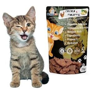 75g chicken amp pineapple cat amp kitten treat  high-protein snack  antioxidant-rich  crunchy amp healthy  wholesome  training  easy to digest