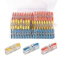 75PCS Lever Wire Connector Compact Connectors Quick Connect Electrical Wire Conductor Connectors Kit for Circuit Inline Splice AWG 28-12,1 in 1 Out,Transparent (Yellow + Orange + Blue)