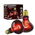 75W Red Infrared Reptile Heat Lamp Bulb, Basking Spot Light