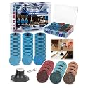 77 PCS 2 Inch Zirconia Sanding Discs, 1/4 Inch Roll Lock Quick Change Disc Accessories for Milwaukee M12 and Dewalt Die Grinders, Surface Conditioning for Paint, Rust Removal and Metal Deburring