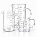 77L 3 Pack Glass Measuring Cup Set, High Borosilicate Glass Measure Cup