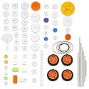 78 Pcs Plastic Gear Set Rack Pulley Belt Worm Single Double Gears DIY Car Robot for Electronic and School Projects Set