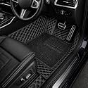 7D Car Floor Mat for Mini Cooper 2 Door | Black Silver