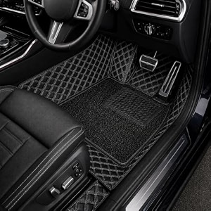 7d car floor mat for tata tiago 2025-2026  black silver