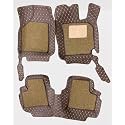 7D Car Mat Full Set for Honda Amaze 2024 Onwards || Luxury Leather with Grass Mat Complete Set || 100% Waterproof and Washable Car Floor Mat || Color : (Coffee)