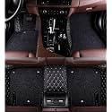 7D Car Mat Full Set for Tata Altroz 2025 Automatic || Luxury Leather with Grass Mat Complete Set || 100% Waterproof and Washable Car Floor Mat || Color : (Black Beige)