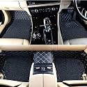 7D Car Mat Full Set for Tata Altroz || Luxury Leather with Grass Mat Complete Set || 100% Waterproof and Washable Car Floor Mat || Color : (Black Silver)