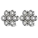 7D Floating Head Compatible with SHPAVVER Replacement Heads,Head Shaver Replacement Heads Compatible with SHPAVVER Electirc Shaver for Men,for Wyklaus/Cyruzi 7D Head Shavers for Bald Men.(Gold/2Pack)
