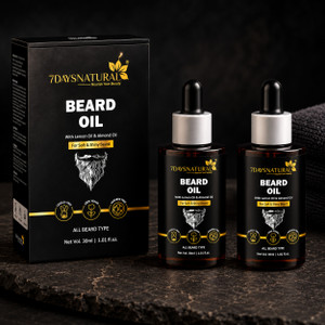 7days natural beard growth oil for smooth shiny black hair with natural ingredients hair oil 60 ml