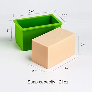 7horse silicone loaf soap mold - 3 x 56 x 33 inch approx - rectangular soap making mold