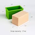 7horse Silicone Loaf Soap Mold - 3 x 5.6 x 3.3 inch Approx - Rectangular Soap Making Mold