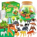 7july Animal Terrarium Crafts Kit for Kids-LED Night Light Up & Remote Birthday Gifts Toys for Girls Ages5 6 7 8 9 10 Year Old