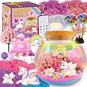 7july Unicorn Terrarium Crafts Kit for Kids-LED Night Light Up &amp; Remote Unicorn Birthday Gifts Toys for Girls Ages5 6 7 8 9 10 Year Old-Christmas Gifts for Girls