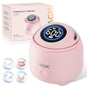 7MAGIC Cordless Ultrasonic Retainer Cleaner Machine, 48kHz, 200 ml, Pink
