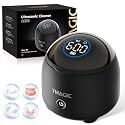 7MAGIC Cordless Ultrasonic Retainer Cleaner Machine, 48kHz, 200 ml, Black