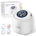7MAGIC Cordless Ultrasonic Retainer Cleaner Machine, 48kHz, 200 ml, White