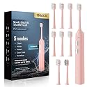 7MAGIC Sonic Electric Toothbrush, 180-Day Runtime, 42000 VPM, 8 Heads, Pink