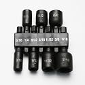 TMAX 7p 3/16-7/16" Impact Magnetic Nutsetter Hex Nut Driver 1/4" Shank Cr-V