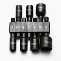 TMAX 7p 5mm-12mm Impact Magnetic Nutsetter Hex Nut Driver 1/4" Shank, Cr-V