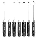 7Pcs Hex Screwdriver Set 0.9mm 1.27mm 1.3mm 1.5mm 2.0mm 2.5mm 3.0mm Hex Driver Allen Wrench RC Tool Kit for RC Car Multi-Axis FPV Racing Drone RC Quadcopter Helicopter Models