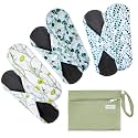 7pcs Set 1 pc Mini Wet Bag +6pcs Absorbent Reusable Sanitary Pads/Washable Cloth Menstrual Pads(Autumn,M)…