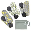 7pcs Set 1 pc Mini Wet Bag +6pcs Absorbent Reusable Sanitary Pads/Washable Cloth Menstrual Pads（Spring,M…