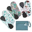 7pcs Set 1 pc Mini Wet Bag +6pcs Absorbent Reusable Sanitary Pads/Washable Cloth Menstrual Pads(Summer,S)…