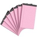 7pcs Small Note Pads 5x8 Legal Pads Pink Notepad 5x8 College Ruled Pink