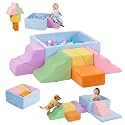 7PCS Soft Foam Climbing Blocks for Toddlers with Ball Pit Climbing Toys