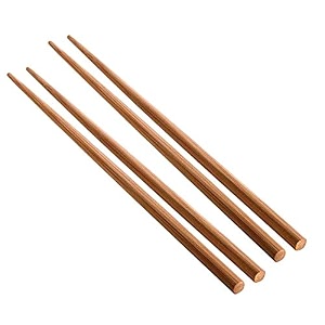 2 pair chopsticks chinese natural bamboo chopsticks 94 inch  24cm long lightweight reusable wood chopstick set for eating cooking assorted design