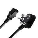 7SEVEN® 3 Pin Power Cord 15A PC Power Cable for Computer CPU Monitor Printer 3 Pin Power Plug Cable for Desktop Speaker Amplifier Keyboard and Compatible Electronic Devices Home Office &amp; School