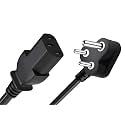 7SEVEN® 5m Power Cord for PC, 3-Pin Plug Cable for Computer, Monitor, CPU, Printer, Desktop, SMPS, 5 Meter PC Power Cord for Home, Office Use and Institutions