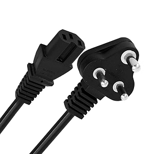 7seven 15 meter computer power cable 3-pin ac power cord for pc monitor cpu printer amp home appliances power supply cord  check connector type and refer to catalogue image for compatibility