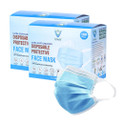 7SHIELD CE and ISO Certified Surgical mask with Extra soft Fabric ear loop and Inbuilt Plastic coated Nose pin disposable water resistant Blue unisex mask. 200pc softloop Water Resistant, Non-Washable, Non-Reusable Surgical M