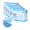 7SHIELD CE and ISO Certified Surgical mask with Extra soft Fabric ear loop and Inbuilt Plastic coated Nose pin disposable water resistant Blue unisex mask. 50pc softloop Surgical Mask