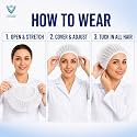 Disposable Bouffant Caps, White Hair Cover with Elastic Band, Universal Fit, Salon and Kitchen Use, Bulk Pack (White, 400pcs)