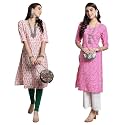 7Threads Women's Crepe Printed Straight Kurta for Women_Kurti-449-434-L