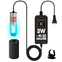 3W Mini UV Light for Aquariums with 4 Timer Modes | UV-C Clean Light for Use in Sump Areas, Filters, Top Filter Boxes &amp; Small Ponds – Keeps Fish Tanks Clear &amp; Healthy