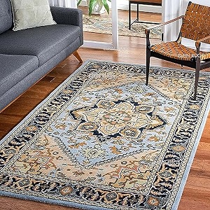 7x10 Ft Premium Wool Area Rug -